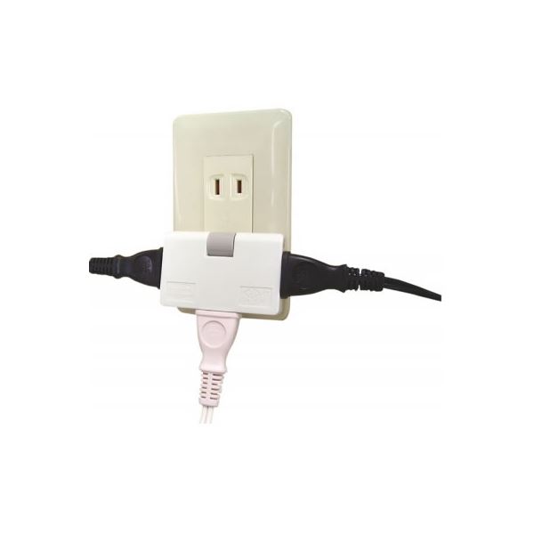 耐トラ付コーナータップ 3個口 ブラック Y02C300BK(1コ入)