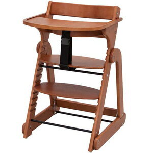 たためる 木製スマートハイチェア 3 ブラウン(1台)