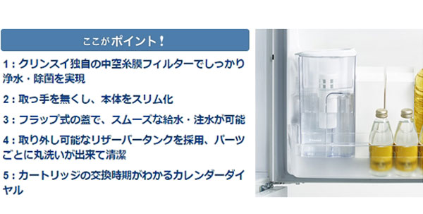 浄水器 クリンスイ ポット型 CP407-WT(1個入)
