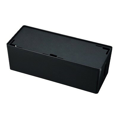 ケーブル&タップ収納ボックス(Lサイズ・ブラック)CB-BOXP3BKN2