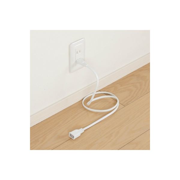 延長コード 1個口2m ホワイト HSL102WH(1コ入)