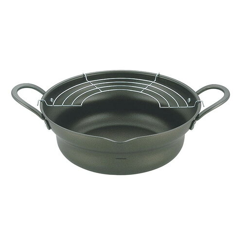 縁(えにし) 広口揚げ鍋 26cm アミ付 EN-W26W(1コ入)