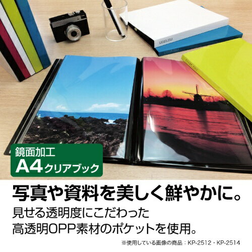 セキセイ クリヤーファイル (高透明) KP-2512-60 ブラック(1コ入)