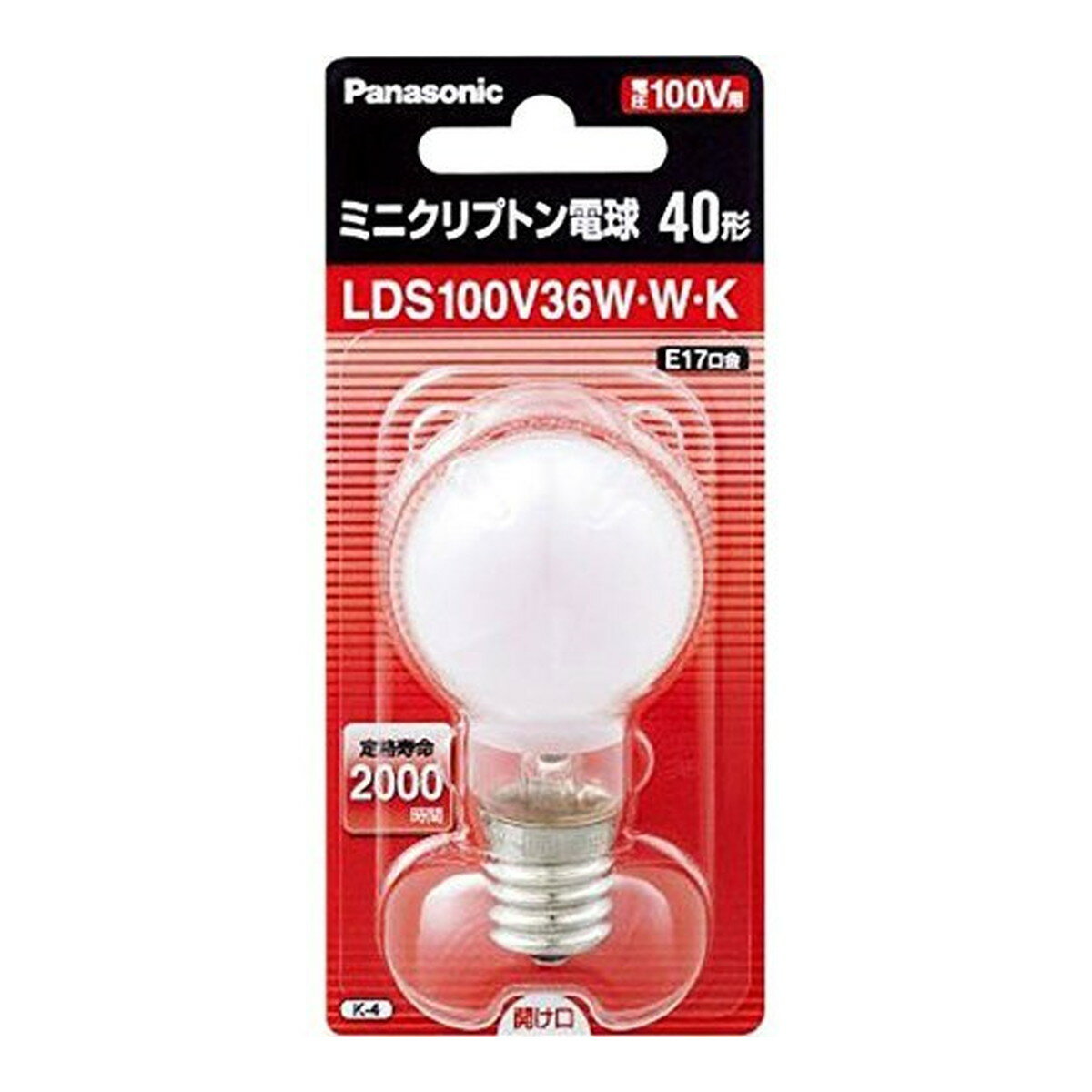 Amazon | Panasonic KTクリプトン電球 E17口金 LDS100V40W・K・T