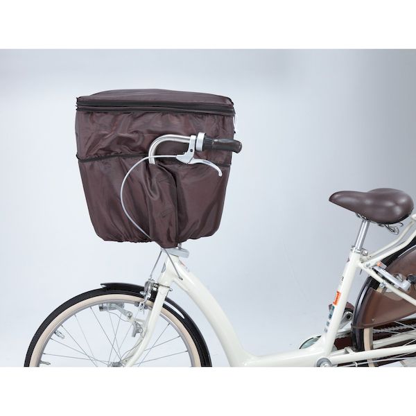 前後兼用バスケットカバー センターバスケット対応 ブラウン KW-767FR／BR(1コ入)