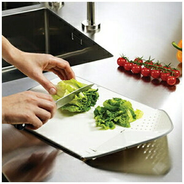 ジョゼフジョゼフ 折りたたみまな板 リンス&チョップ スモール ホワイト(1コ入)