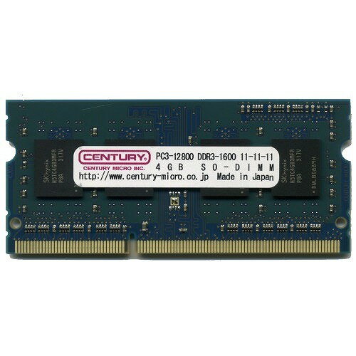 CENTURY MICRO DDR3 CD4G-SOD3U1600M