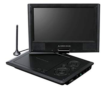ポータブルDVDプレーヤー 黒 GH-PDV10NPT-BK グリーンハウス グリーンハウス 10型ワイド フルセグTV内蔵ポータブルDVD