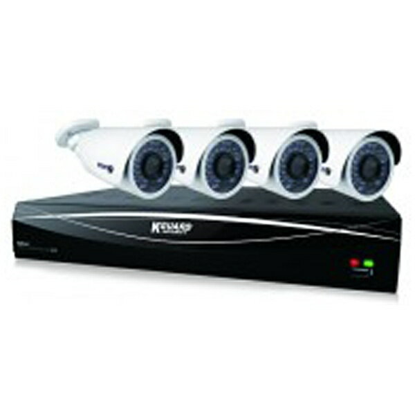 KGUARD防犯カメラセット 4CHデジタルビデオレコーダー 4台カメラ付属 KGUARD防犯カメラセット 4CHデジタルビデオレコーダー 4台カメラ
