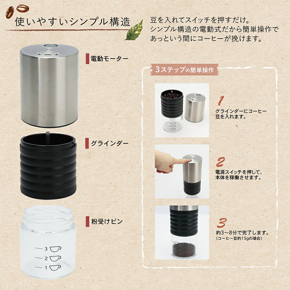 マクロス 電動式コーヒーミル MCK-126