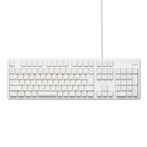 ELECOM 有線フルキーボード TK-FCM104XWH