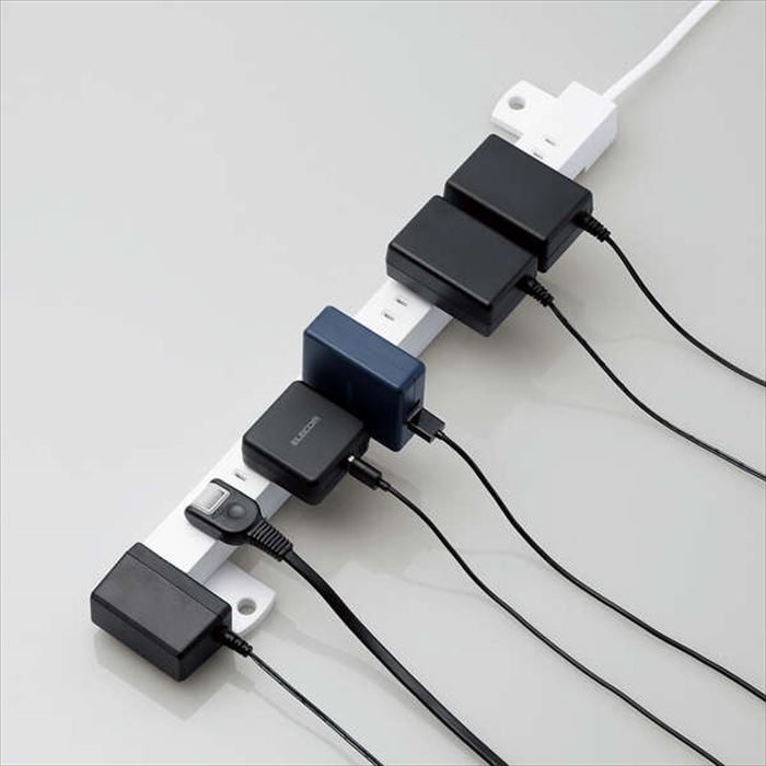 ELECOM 法人向け 磁石付き 10口タップ T-H0201WH