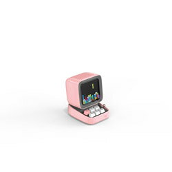 【美品】DIVOOM TECHNOLOGY DITOO-PLUS ピンク Divoom Ditoo-plus ポータブルBluetoothスピーカー3.55インチLED