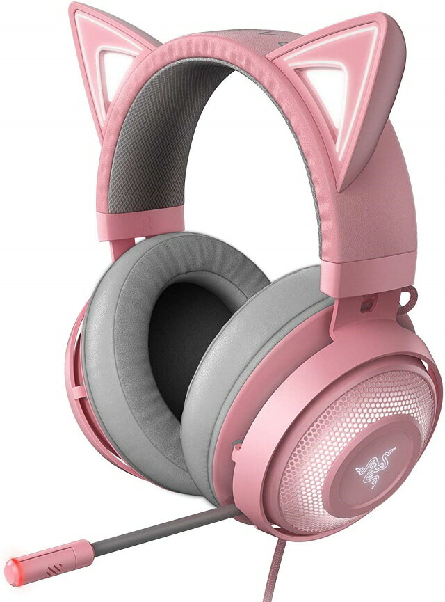 Razer ゲーミングヘッドセット KRAKEN KITTY QUARTZ