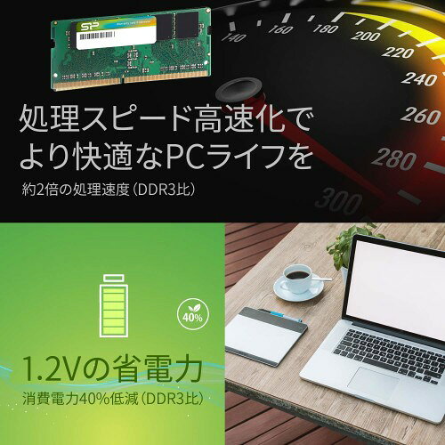 SILICON POWER ノートPC用メモリ SP032GBSFU240B22