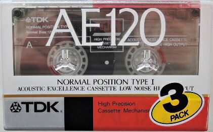 楽天市場】イメーション TDK カセットテープ 120分 3個パック AE-120