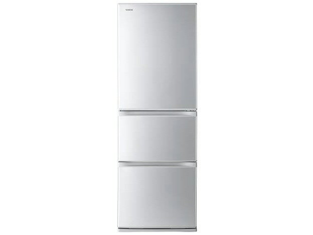 TOSHIBA 冷蔵庫 GR-E34N(SS) 340L 中古 店舗近郊送料格安 340L 自動製氷機能搭載 3ドア冷蔵庫 東芝