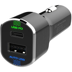 カシムラ DC-PD-9V2A/リバーシブルUSB　2ポート 自動判定 インジケータ DC-026