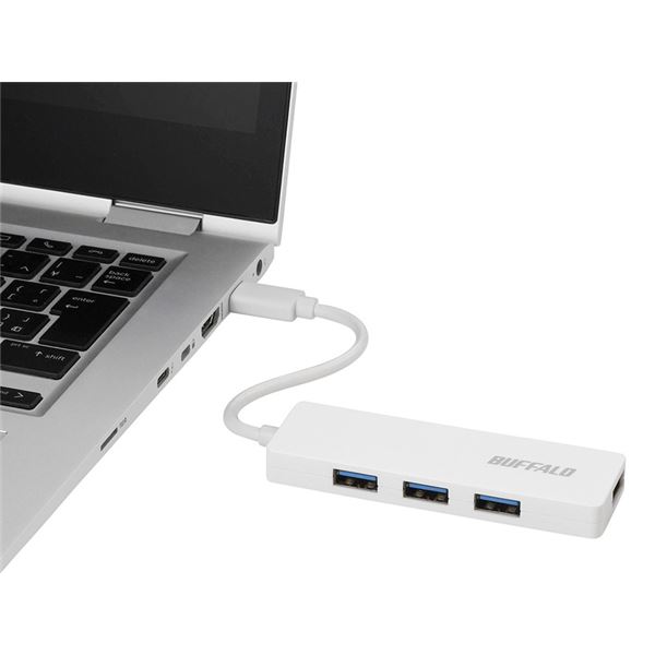 iBUFFALO USBハブ BSH4U120C1WH