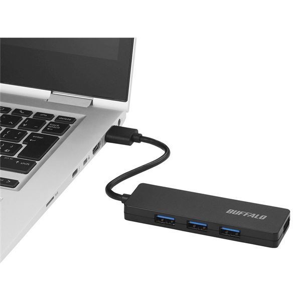 iBUFFALO USBハブ BSH4U120U3BK