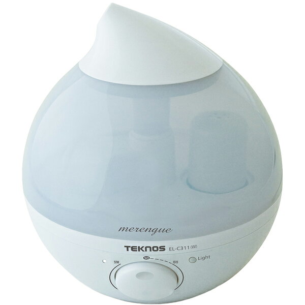 TEKNOS LED滴型超音波加湿器 EL-C311(W)