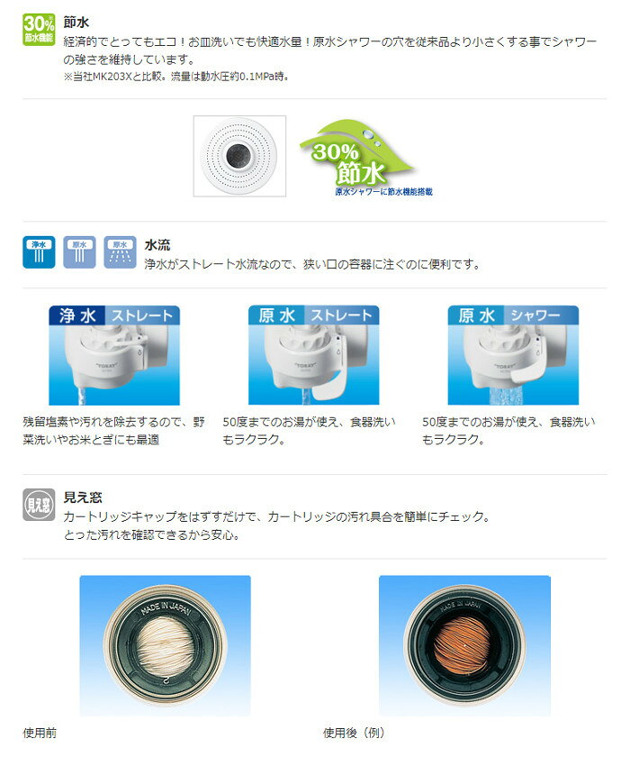 TORAY トレビーノ スーパースリム 浄水器 SX705T