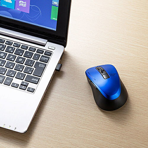 SANWA SUPPLY 静音ワイヤレスブルーLEDマウス MA-WBL153BL