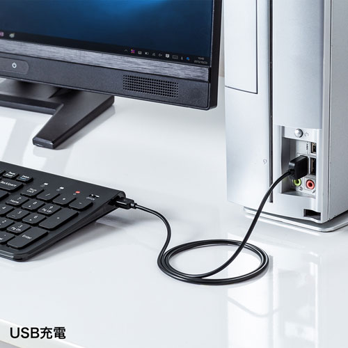 サンワサプライ ワイヤレススリムキーボード SKB-WL31BK