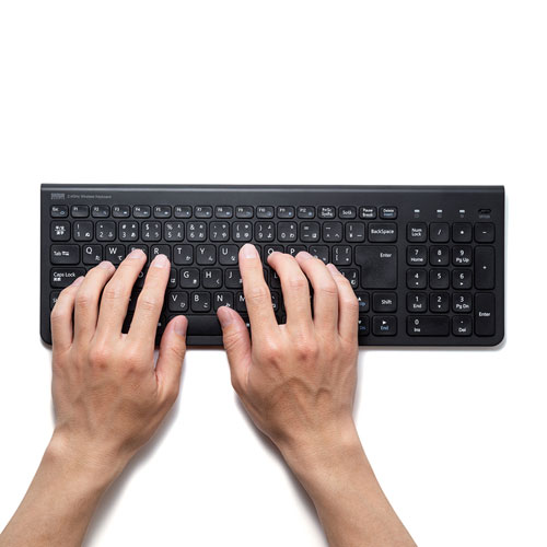 サンワサプライ ワイヤレススリムキーボード SKB-WL31BK