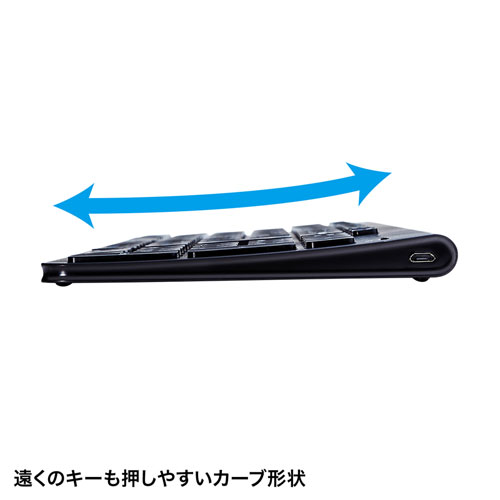 サンワサプライ ワイヤレススリムキーボード SKB-WL31BK