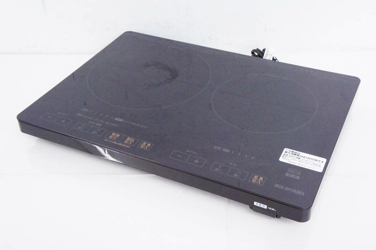 キッチン家電 IRIS IHC-S313V-B BLACK IRIS OHYAMA 3口IHクッキングヒーター IHC-S313-B アイリス