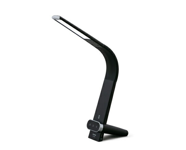 IRIS LEDデスクライトQi充電シリーズ 平置きタイプ 調光/調色 ブラック LDL-QLDL-B