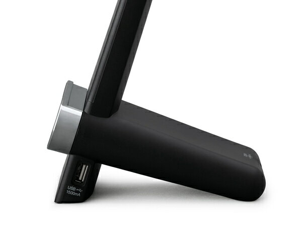 IRIS LEDデスクライトQi充電シリーズ 平置きタイプ 調光/調色 ブラック LDL-QLDL-B