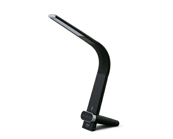 IRIS LEDデスクライトQi充電シリーズ 平置きタイプ 調光/調色 ブラック LDL-QLDL-B