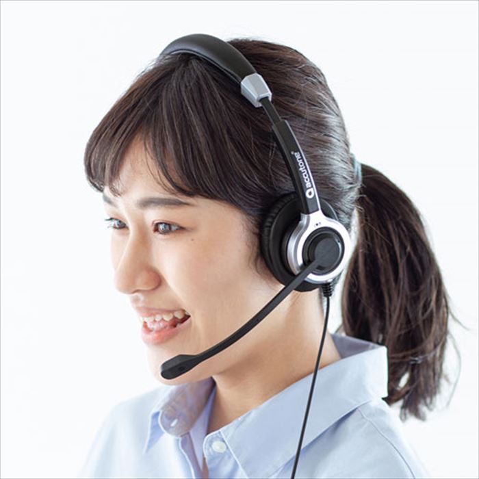 SANWA SUPPLY ノイズキャンセリングマイク付きUSBヘッドセット MM-HSU14ANC