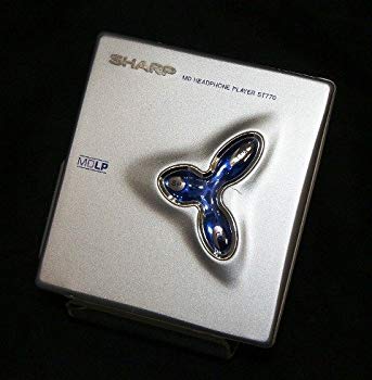 SHARP ポータブルMDプレーヤーMD-ST500-A シャープ、円形デザインを取り入れたMDプレーヤー