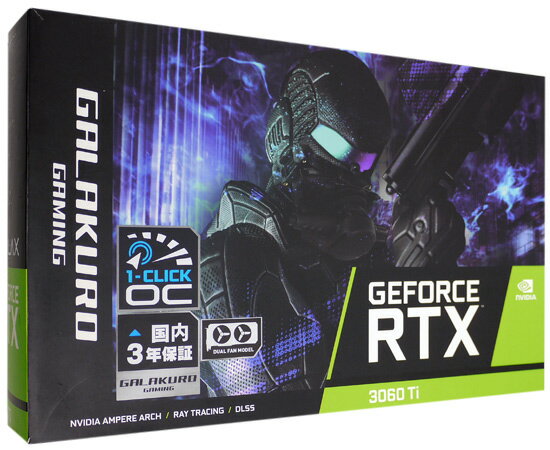 GALAKURO GAMING グラフィックボード GG-RTX3060TI-E8GB/DF