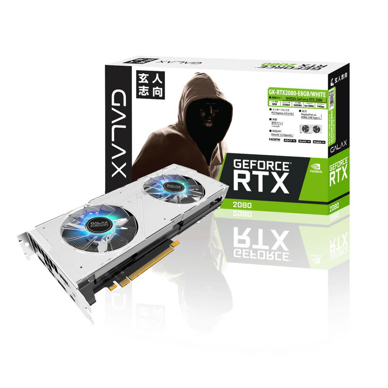GALAKURO グラフィックボード GK-RTX2080-E8GB/WHITE