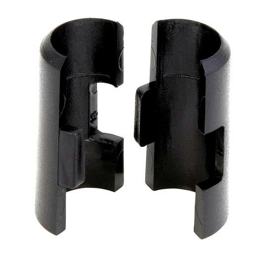 ドウシシャ DOSHISHA ルミナス ポール径25mm用パーツ 取付部品 スリーブ ブラック 1セット φ3.5×4.5cm 25SLV