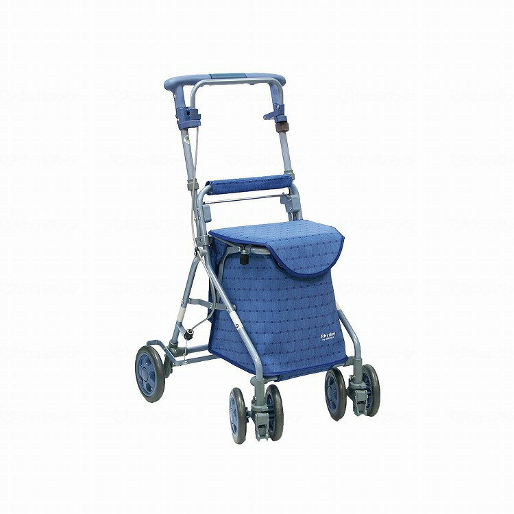 マキテック らくらくスリムバスケット ストライプネイビー シルバーカー シニア シルバーカー らくらくスリムバスケット［ストライプネイビーYX-371SN