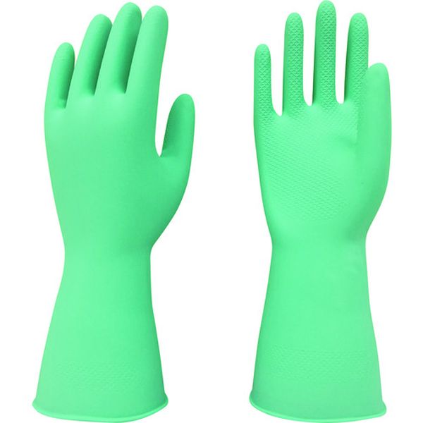 東和 天延ゴム手袋中あつ手グリーン L