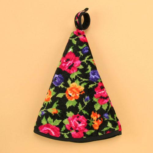 海渡 ラウンドタオルシャルロット2黒