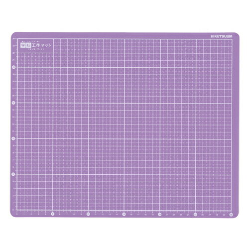 クツワ 学校工作マット パープル ST132PU