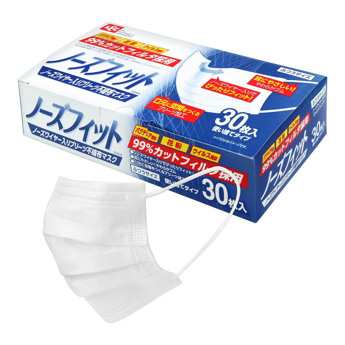 楽天市場】レック ノーズフィット不織布マスク 30枚 | 価格比較 - 商品