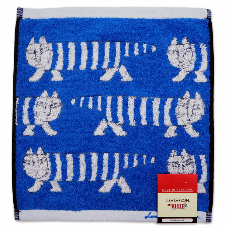リサ・ラーソン　ウォッシュタオル　マイキーブルー