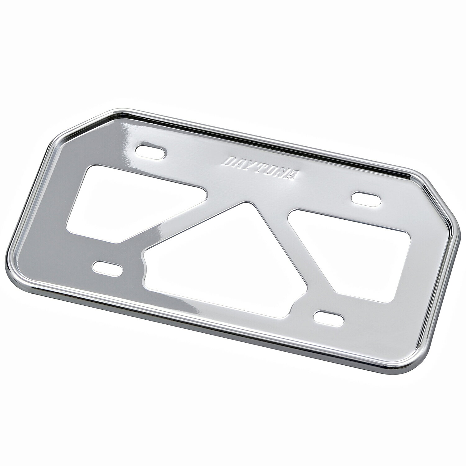 デイトナ DAYTONA 17661 バイク用 ナンバープレートホルダー 125cc以下 山型 原付用 クローム 軽量型