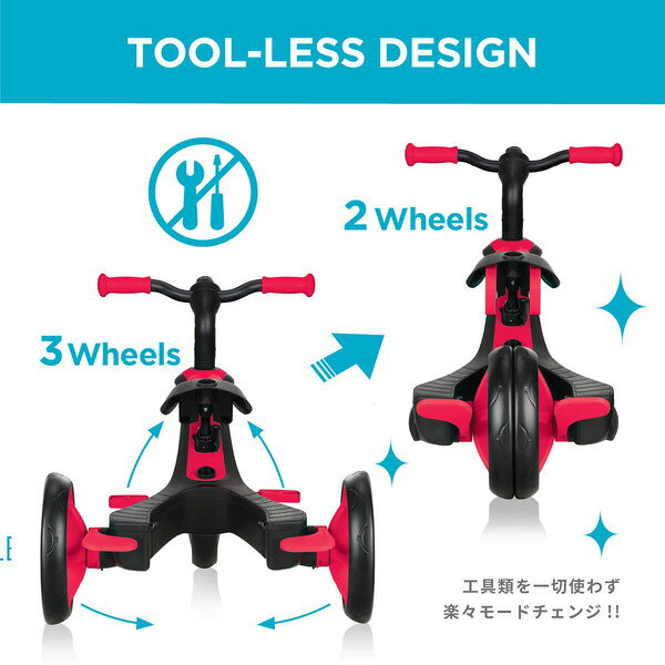 楽天市場】GLOBBER グロッバー エクスプローラー トライク 4in1 レッド