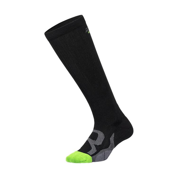 ツータイムズユー 2XU 2XU リカバリー コンプレッション ソックス メンズ サイズ：L カラー：ブラック×グレイ #UA5691E-GRY