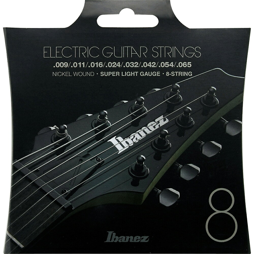 Ibanez アイバニーズ 8弦エレキギター用 ニッケルワウンド スーパーライトゲージ IEGS8