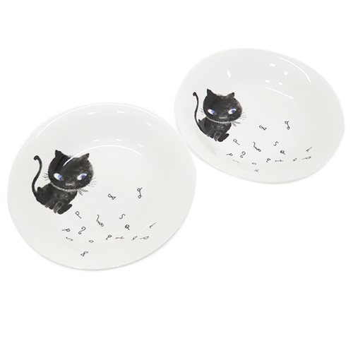楽天市場】小倉陶器 猫グッズ MEOW MEOW NEKO SARA 小皿